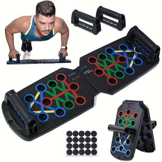 9 IN 1 Portable Push-up Board: Foldable Fitness Gear for Full Body Workouts